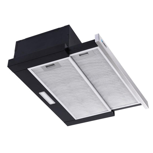 Devanti 600mm Range Hood 60cm Slide out Rangehood Stainless Steel.