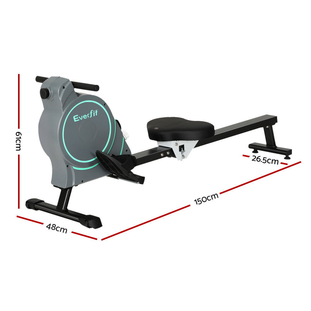 Everfit Rowing Machine 16 Levels Magnetic Rower Gym Home Cardio with APP.