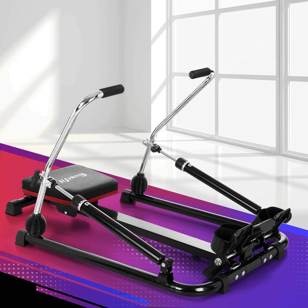 Everfit Rowing Machine 12 Levels Hydraulic Rower Fitness Gym Home Cardio.