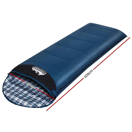 Weisshorn Sleeping Bag Single Thermal Camping Hiking Tent Blue 0&deg;C.