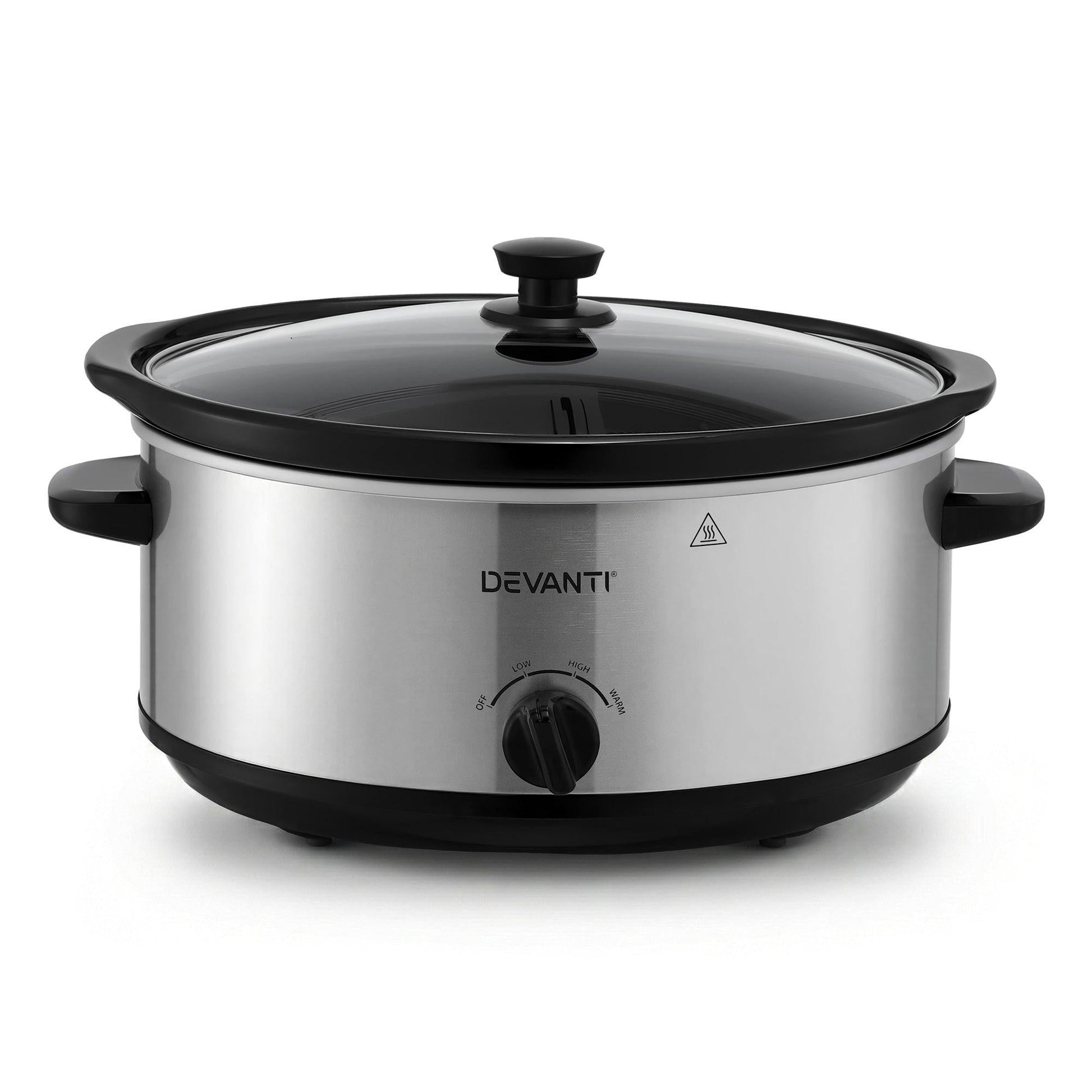 Devanti 6.5L Slow Cooker Electric Multi Cooker with 3 Heat Settings and Keep Warm Function.
