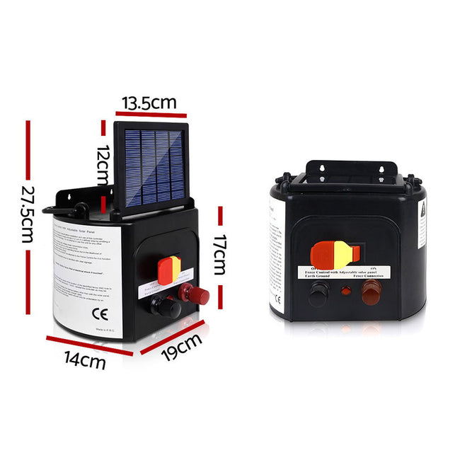 Giantz Fence Energiser 3KM Solar Powered 0.1J Electric Fencing Charger Main Image