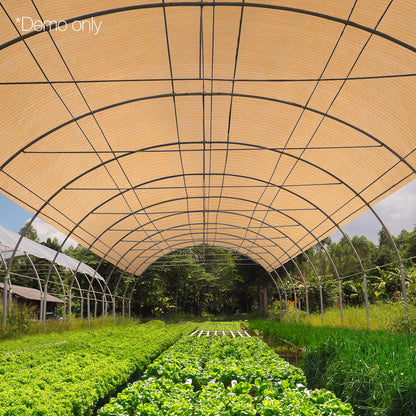Instahut 70% Shade Cloth 3.66x10m Shadecloth Sail Heavy Duty Beige.