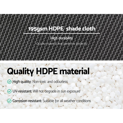Instahut 90% Shade Cloth 3.66x30m Shadecloth Wide Heavy Duty White