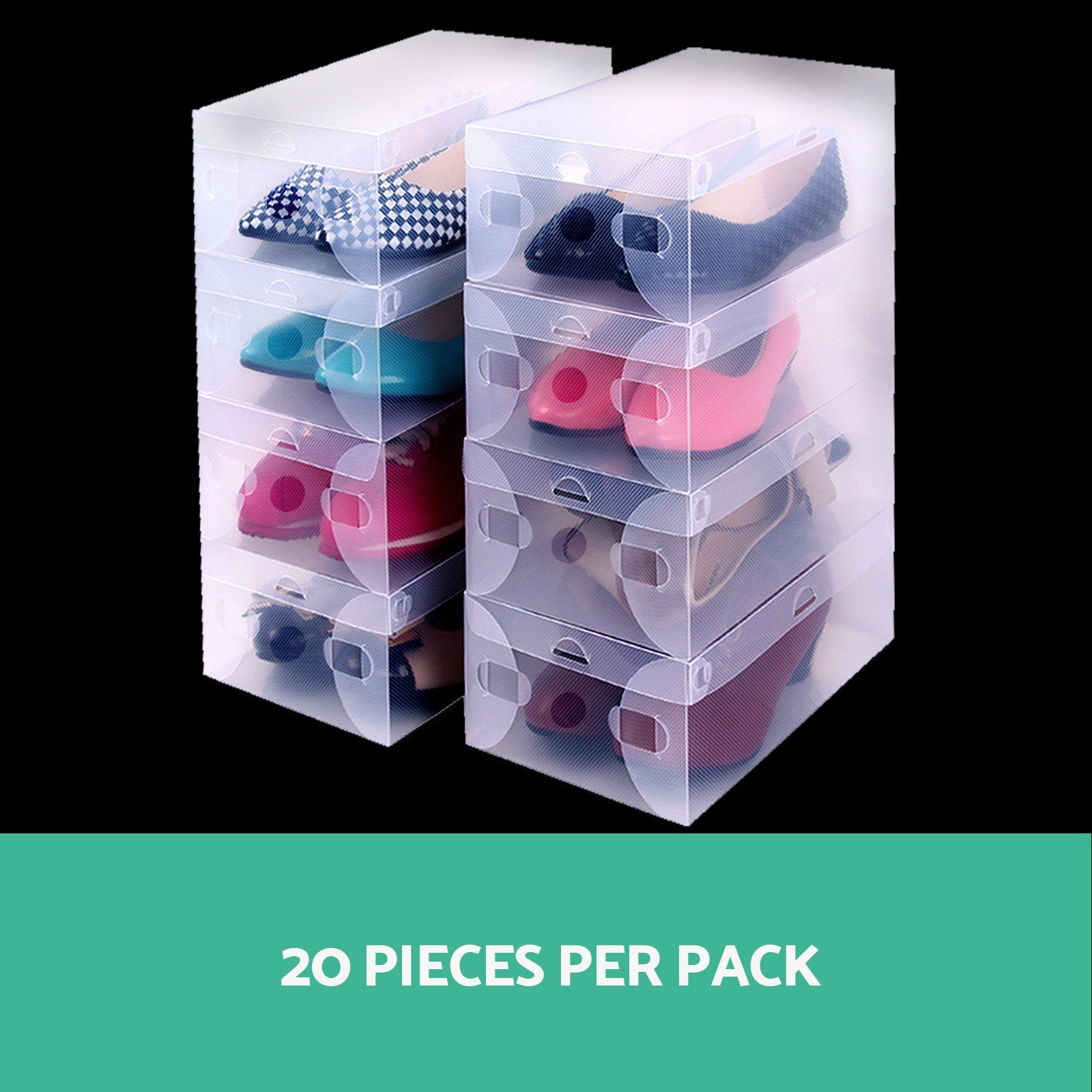 Artiss 20X Shoe Box Storage Clear Case Foldable Stackable.
