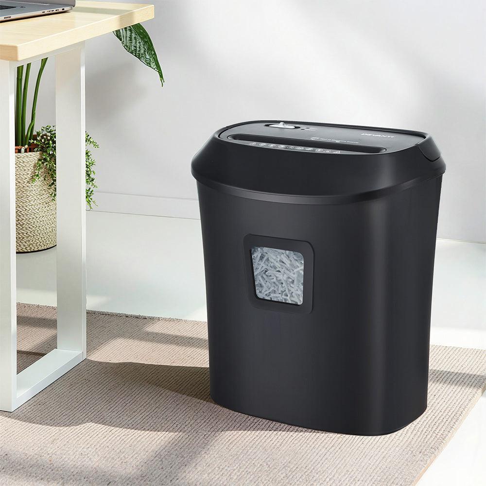 Devanti Electric Paper Shredder for Home Office 10 A4 Paper Sheet Cross-Cut Paper.