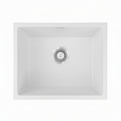 Cefito Kitchen Sink 55x45cm Granite Stone Sink Single Bowl White