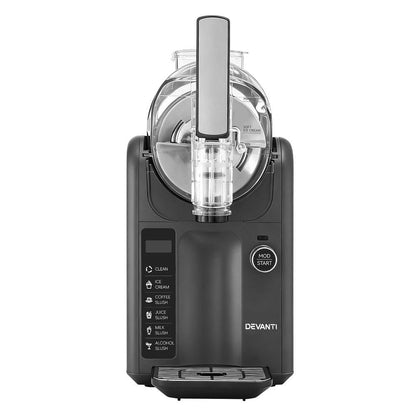 Devanti 5in1 Slushie Machine Ice Cream Maker 2L Grey.