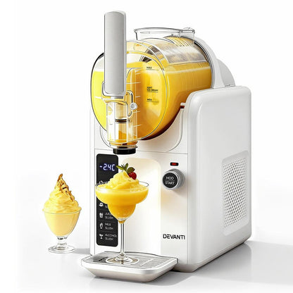 Devanti 5in1 Slushie Machine Ice Cream Maker 2L White.