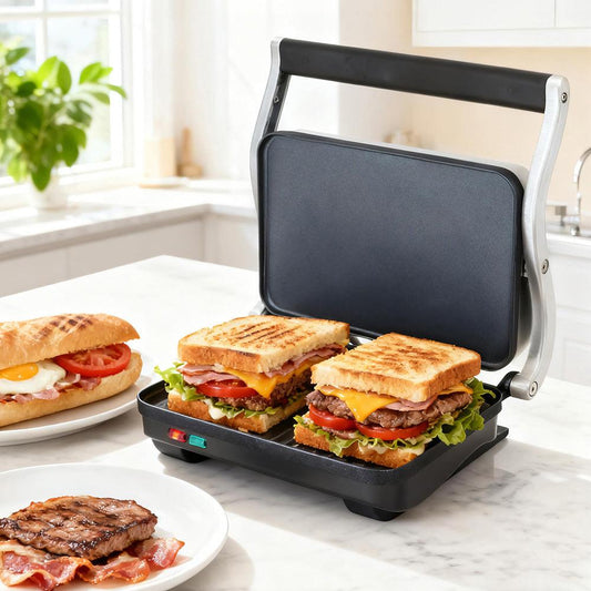 Devanti 3 in 1 Sandwich Maker Steak Press Grill 1000W.
