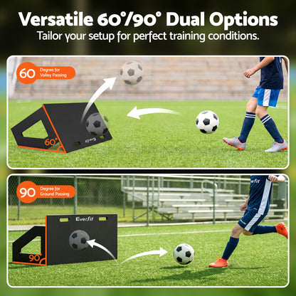 Everfit Soccer Rebounder Board 100x40cm Football Rebound Wall with 2 Angles