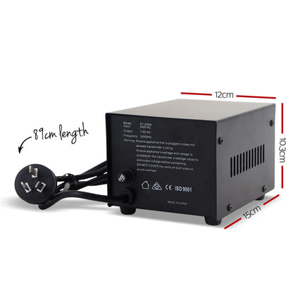 Giantz Step Down Transformer 200W 240V TO 110V Stepdown Voltage Converter AU-US.