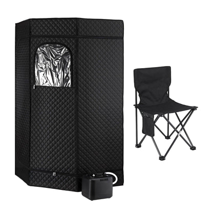 Devanti Portable Steam Sauna Tent 1000W 3L Steamer Pot Full Body Home SPA Timer.