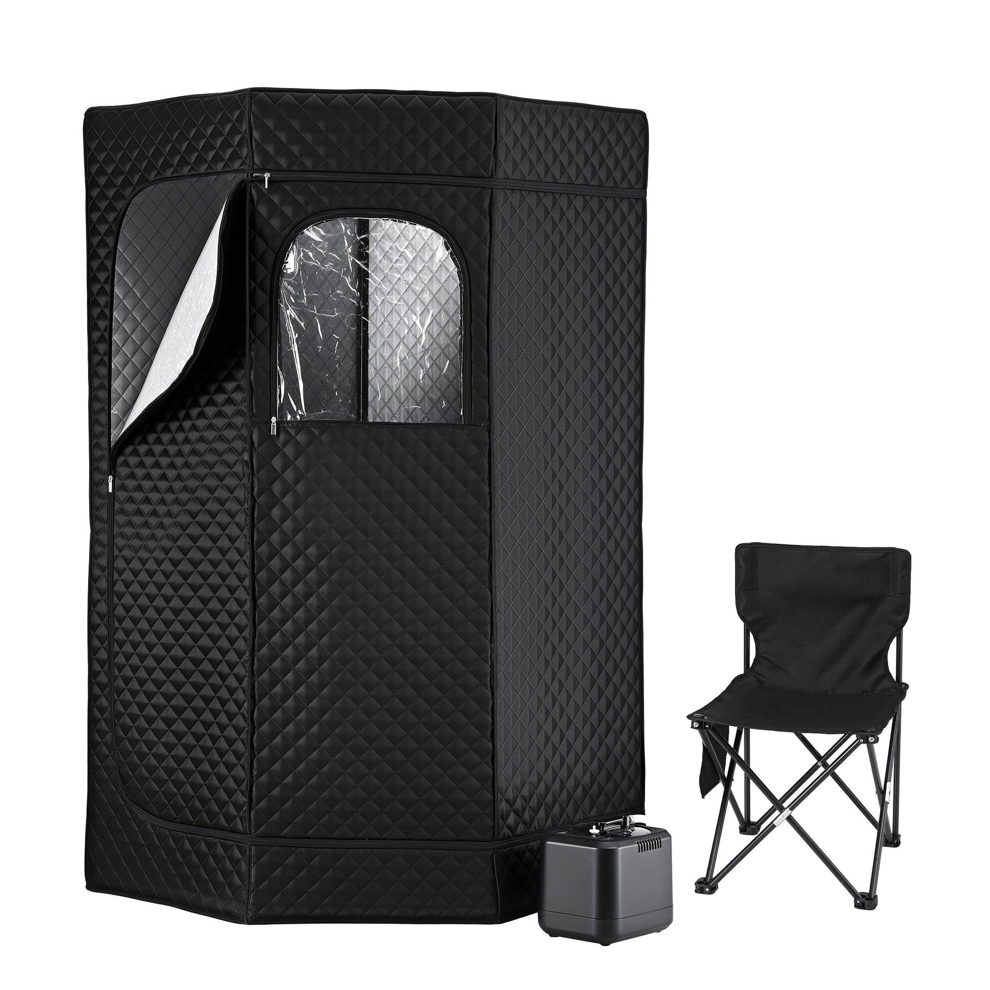 Devanti Portable Steam Sauna Tent 1000W 3L Steamer Pot Full Body Home SPA Timer.