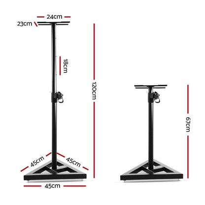 Alpha Speaker Stand 67-120cm Adjustable Height Surround Sound Studio Home 2pcs.