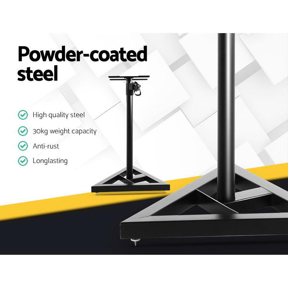 Alpha Speaker Stand 67-120cm Adjustable Height Surround Sound Studio Home 2pcs.