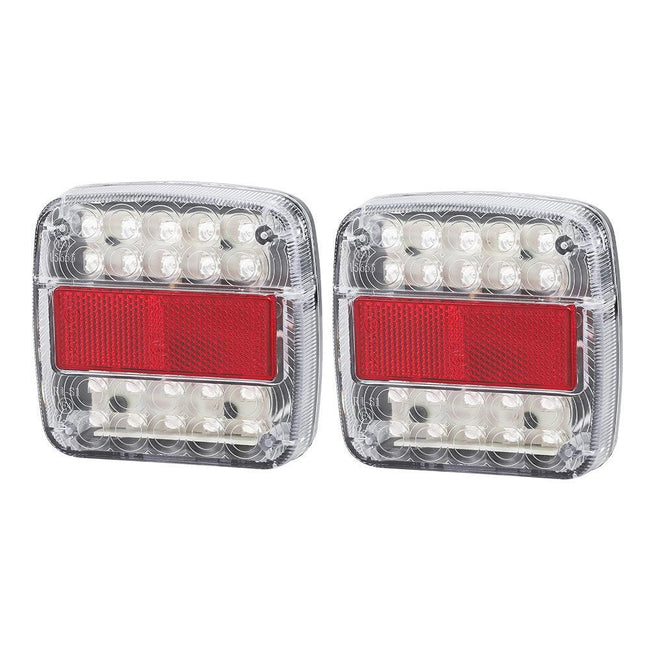 Giantz Pair 26 LED Tail Lights Stop Reverse Indicator 12V Ute Trailer Truck Main Image