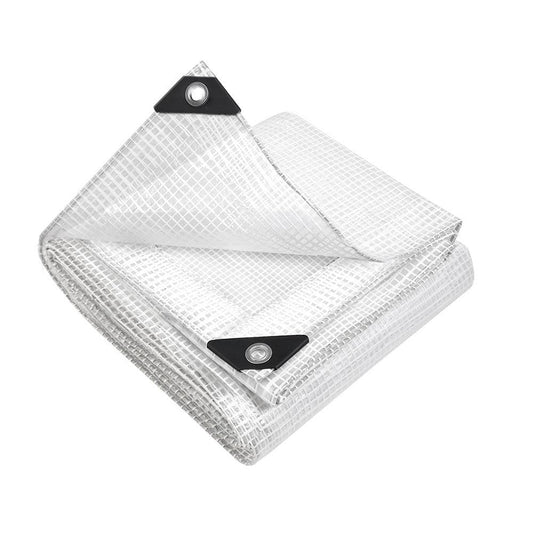 Instahut Tarp Tarpaulin 4x7m Canvas Heavy Duty Camping Cover Clear.