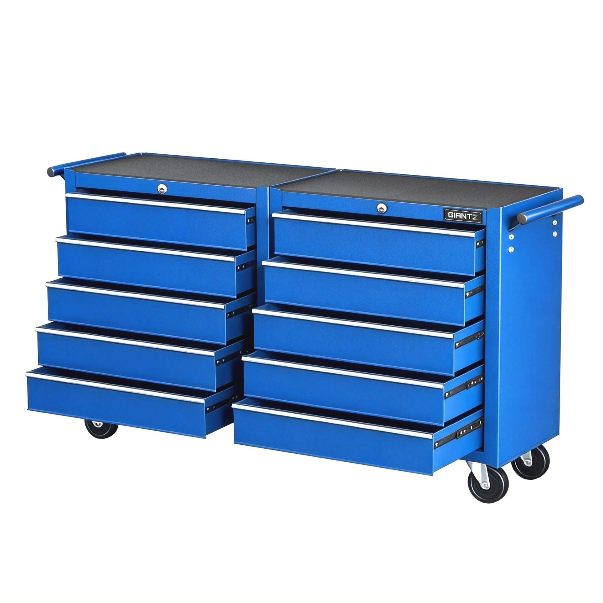 Giantz Tool Chest Trolley 10 Drawers Toolbox Storage Blue.