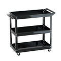Giantz 3-Tier Tool Cart Trolley Workshop Garage Storage Organizer Black.