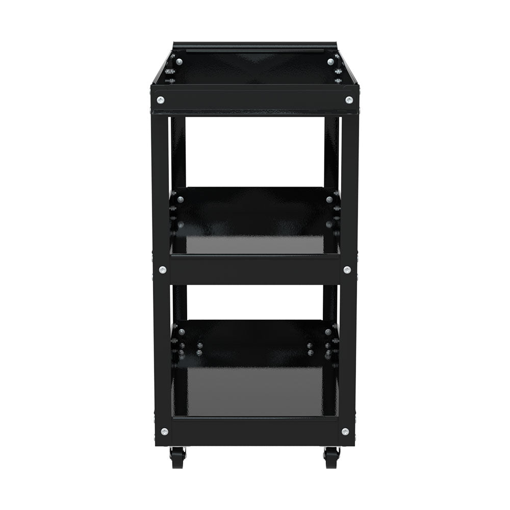 Giantz 3-Tier Tool Cart Trolley Workshop Garage Storage Organizer Black.