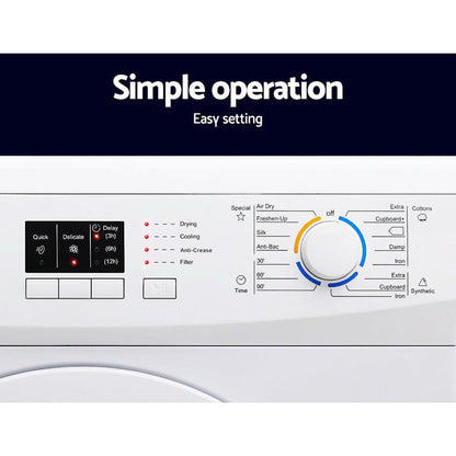 Devanti 7kg Vented Tumble Dryer - White.