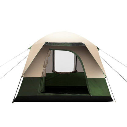 Weisshorn Family Camping Tent 4 Person Hiking Beach Tents Green.