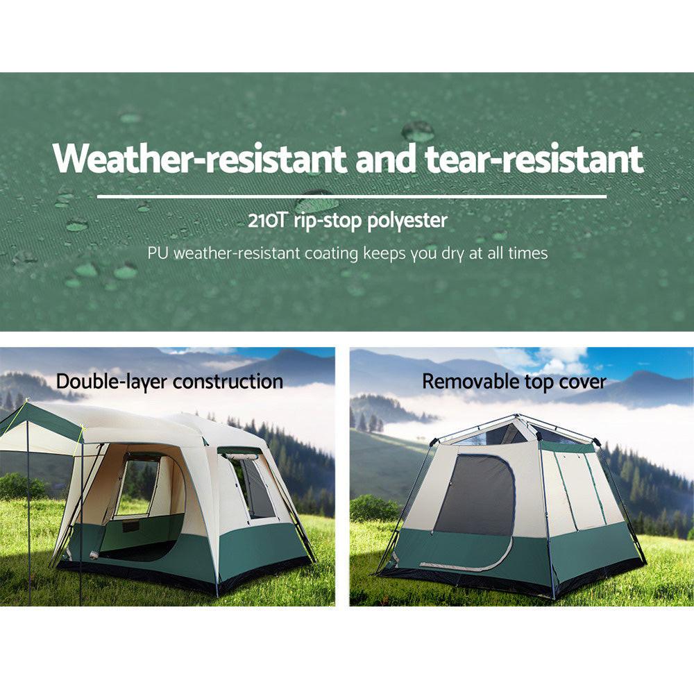 Weisshorn Instant Up Camping Tent 4 Person Pop up Tents Family Hiking Dome Camp.