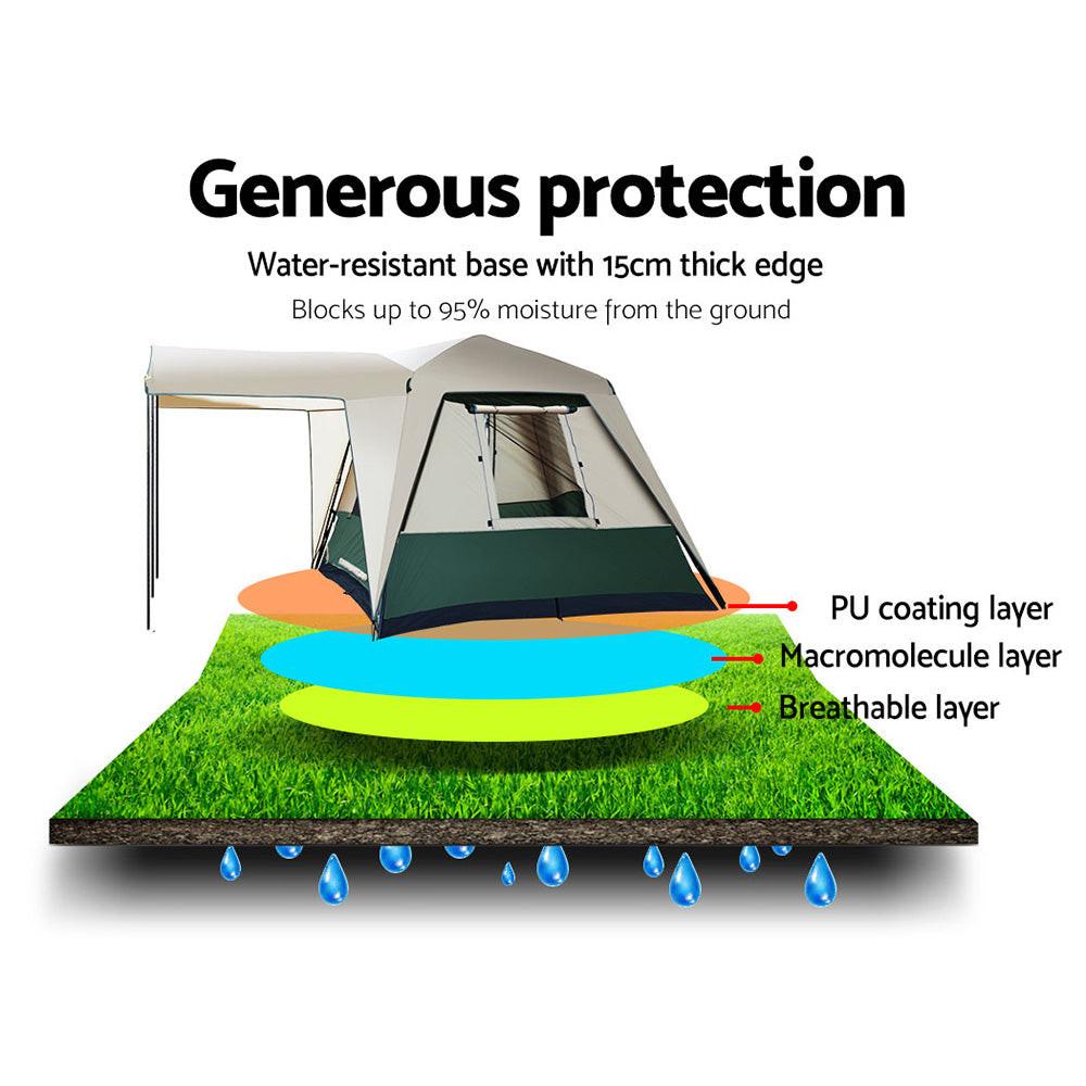 Weisshorn Instant Up Camping Tent 4 Person Pop up Tents Family Hiking Dome Camp.