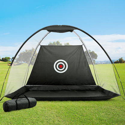 Everfit 3M Golf Practice Net Portable Training Aid Driving Target Tent Black.