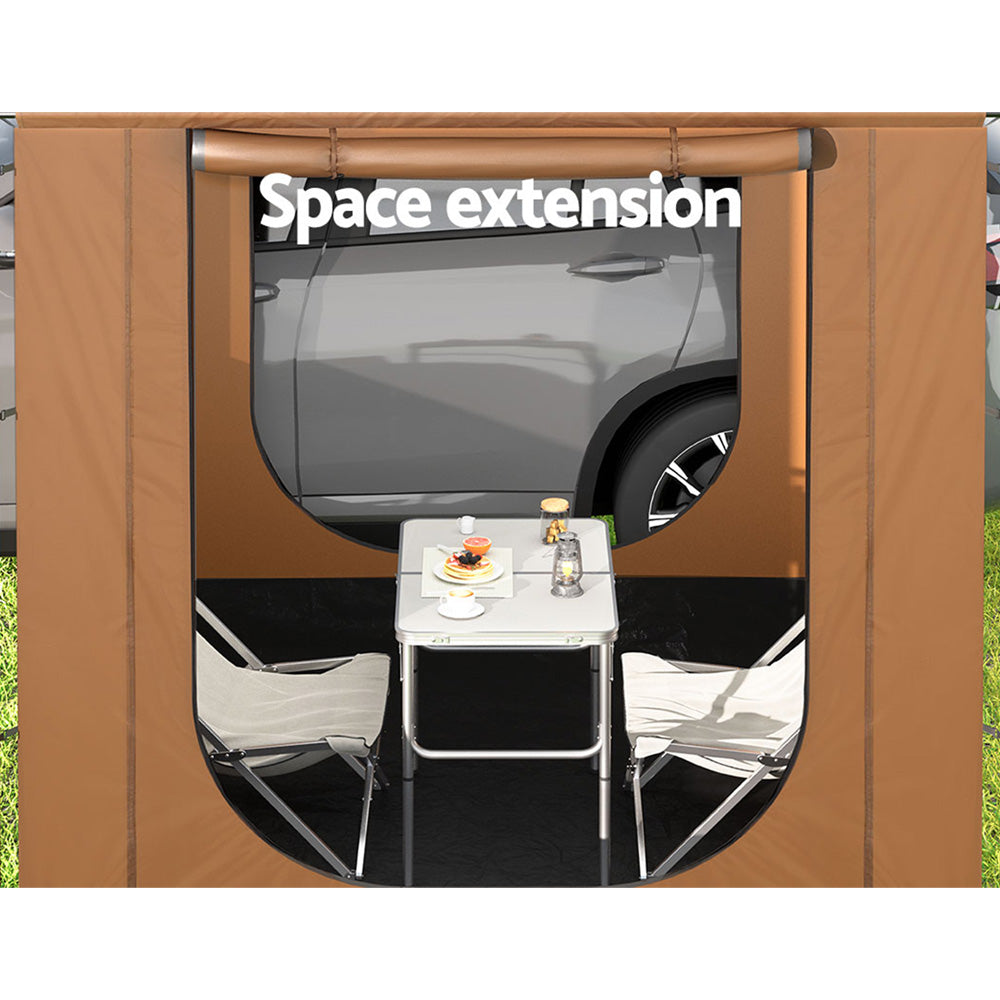 Weisshorn Camping Tent SUV Car Side Awning 2x2m Canopy Outdoor Portable 4WD.