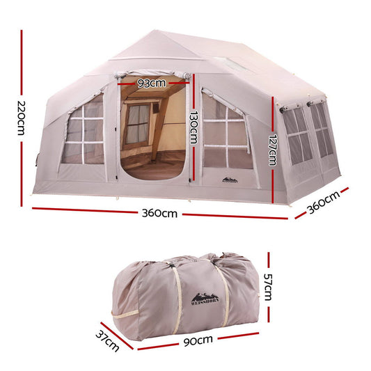 Weisshorn Camping Tent Inflatable Beach Tent 6 Person 360CM.