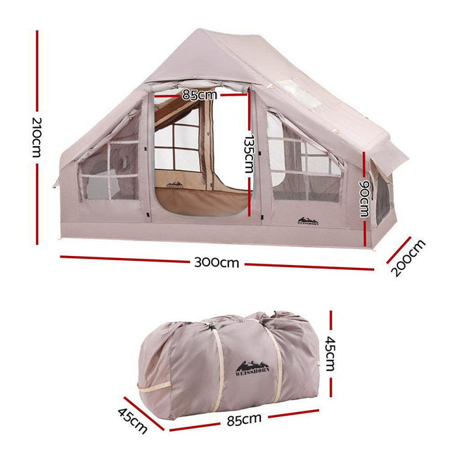 Weisshorn Camping Tent Inflatable Beach Tent 6 Person 300CM Main Image