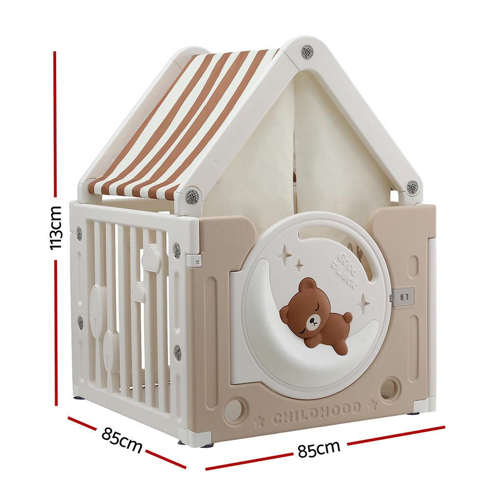 Keezi Kids Play Tent Playhouse Castle with Floor Mat 85CMX113CM.