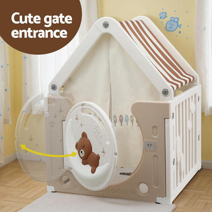 Keezi Kids Play Tent Playhouse Castle with Floor Mat 85CMX113CM.