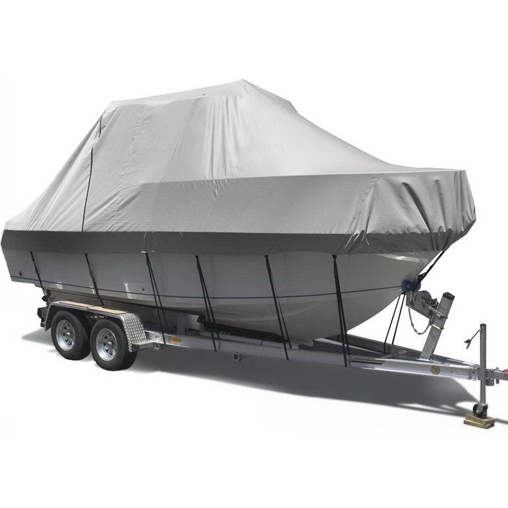 Seamanship Boat Cover 25-27ft Trailerable Jumbo Marine 600D Heavy Duty Grey.
