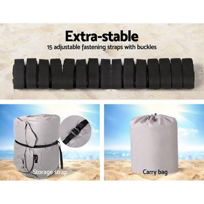 Seamanship Boat Cover 25-27ft Trailerable Jumbo Marine 600D Heavy Duty Grey.