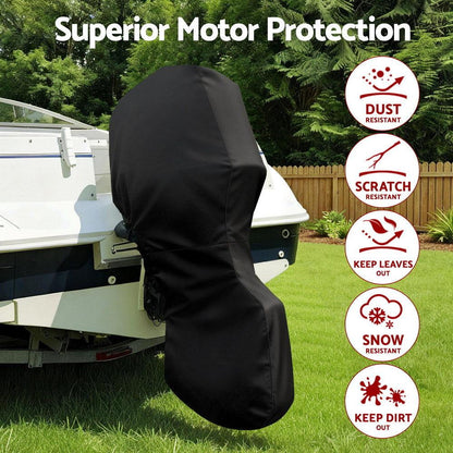 Seamanship Full Outboard Boat Motor Engine Cover Dust Rain Protection 100hp -150hp 600D Black.