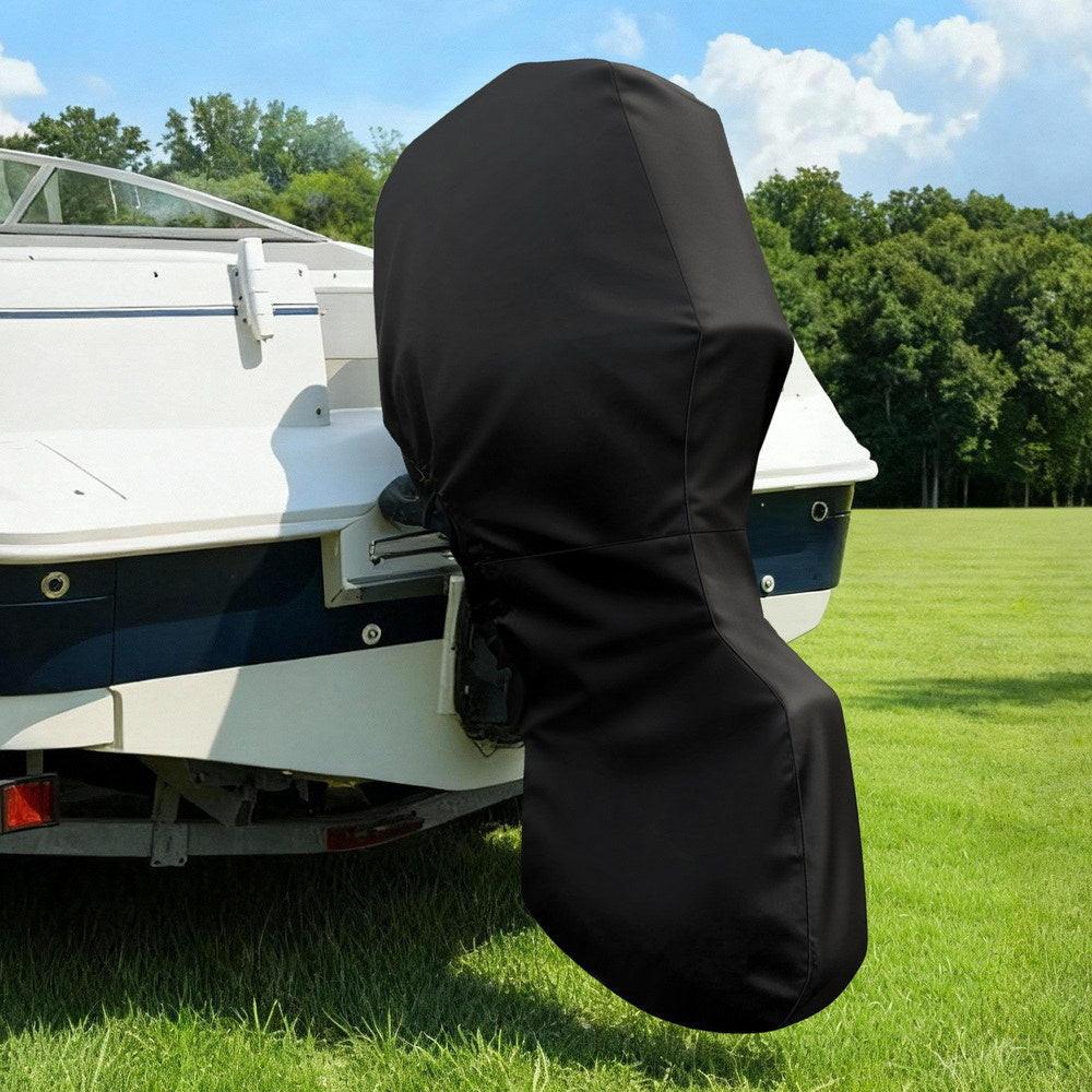 Seamanship Full Outboard Boat Motor Engine Cover Dust Rain Protection 100hp -150hp 600D Black.