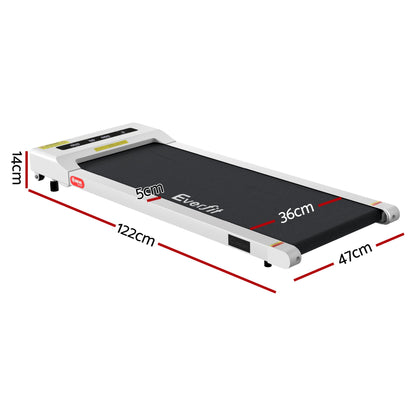Everfit Treadmill Electric Walking Pad Under Desk Home Gym Fitness 360mm White.