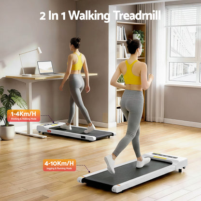 Everfit Treadmill Electric Walking Pad Under Desk Home Gym Fitness 360mm White.