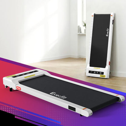 Everfit Treadmill Electric Walking Pad Under Desk Home Gym Fitness 360mm White.