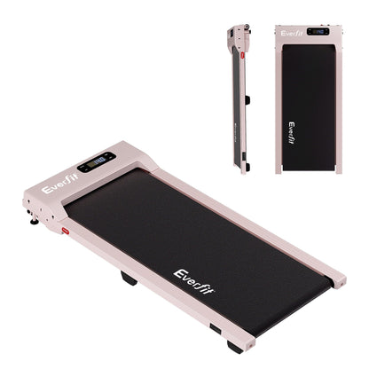 Everfit 3 in 1 Walking Pad Treadmill 12% Incline Under Desk Treadmills for Home Gym With 38cm Wide Belt Pink
