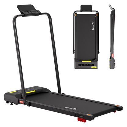 Everfit Treadmill Electric Walking Pad Incline Under Desk 380mm Black.