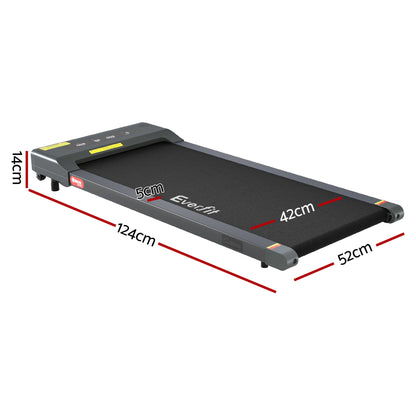 Everfit Treadmill Electric Walking Pad Under Desk Home Gym Fitness 400mm Grey.
