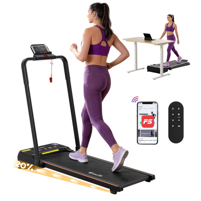 Everfit 3 in 1 Walking Pad Treadmill 20% Auto Incline Under Desk Foldable Treadmills for Home With 40cm Wide Belt.