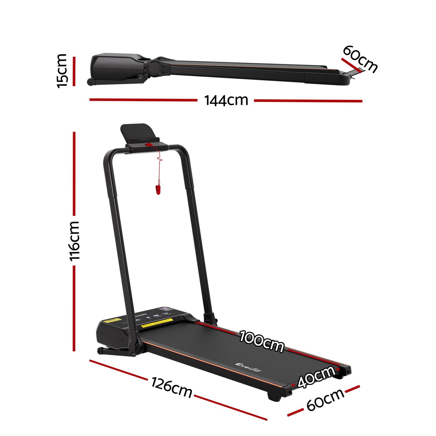 Everfit 3 in 1 Walking Pad Treadmill 20% Auto Incline Under Desk Foldable Treadmills for Home With 40cm Wide Belt.