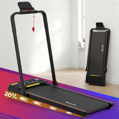 Everfit 3 in 1 Walking Pad Treadmill 20% Auto Incline Under Desk Foldable Treadmills for Home With 40cm Wide Belt.