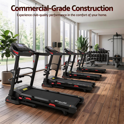 Everfit Treadmill Electric Home Gym Fitness Exercise Machine w/ Sit Up Bar 450mm.