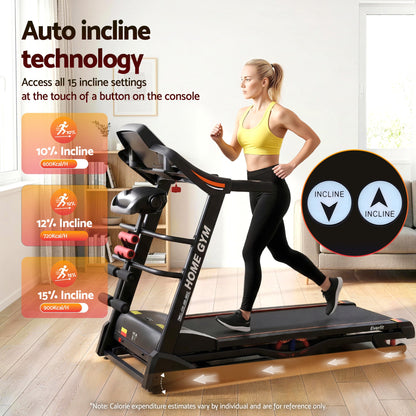 Everfit Treadmill Electric Home Gym Fitness Exercise Machine w/ Massager 480mm.